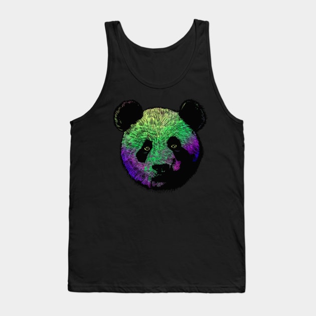 Awesome Colored Panda Tank Top by barmalisiRTB